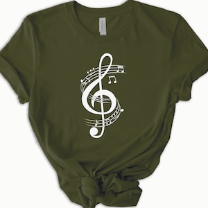Music Note Shirt, Music Lover Gift, Treble Clef Shirt, Music Shirt, Musician Shirt, Music Teacher Gift, Singer, Musician Gift, Melody, Tune