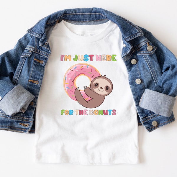 Donut Shirt Kids, I'm Just Here For The Donuts Shirt, Donut Theme Party, Donut Life Toddler, Donut Lover Birthday Gift, Donut Baby Bodysuit