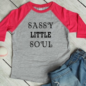 Kids Sassy Little Soul Shirt, Sassy Birthday Gift, Funny Sassy Girls Toddler Youth Shirt, Sassy Baby Bodysuit Shower Gift, Baby Announcement