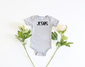Jesus Cross Baby Bodysuit: Christian Easter Gift