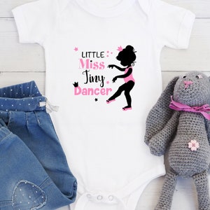 Tiny Ballerina Dancer Shirt, Little Girls Christmas Gift, Girls Ballerina Birthday Gift, Ballerina Bodysuit, Little Miss Ballerina Dance Kid