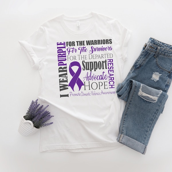 T-shirt Femme AVON 'Empowered' Contre Les Violences Domestiques - Taille XL, Violet/bleu