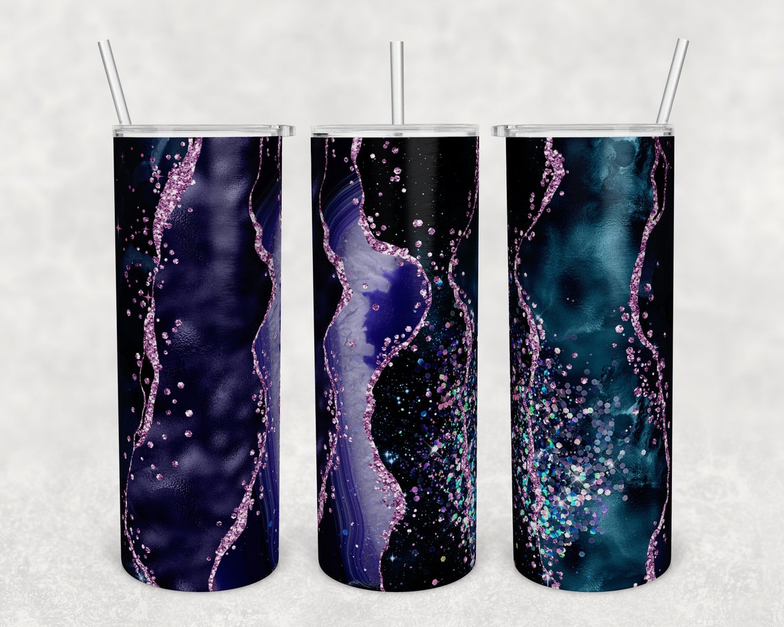 Download Agate Blue Ocean 20 oz Skinny Tumbler Design Sublimation ...