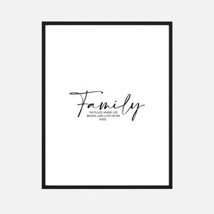 Family Quote Print - Heartfelt Home Decor Digital Art - Personalized Family Saying - Printable Wall Art Gift - Modern Minimalist Design