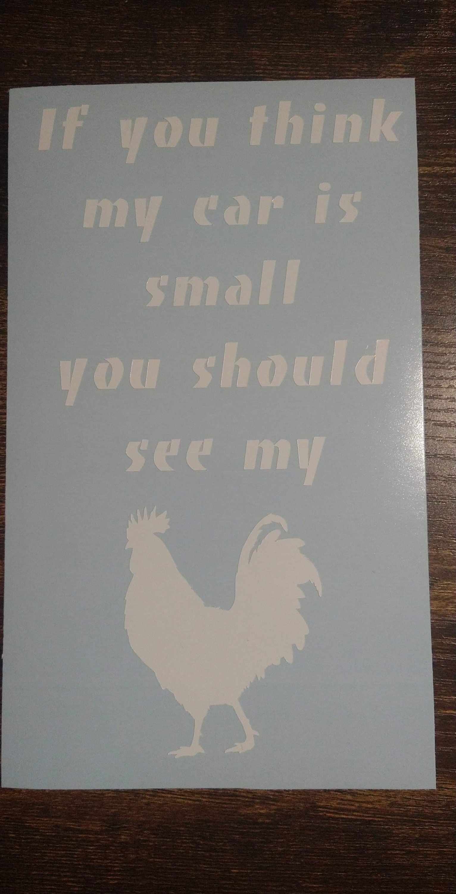 Funny Small Car Decal Etsy