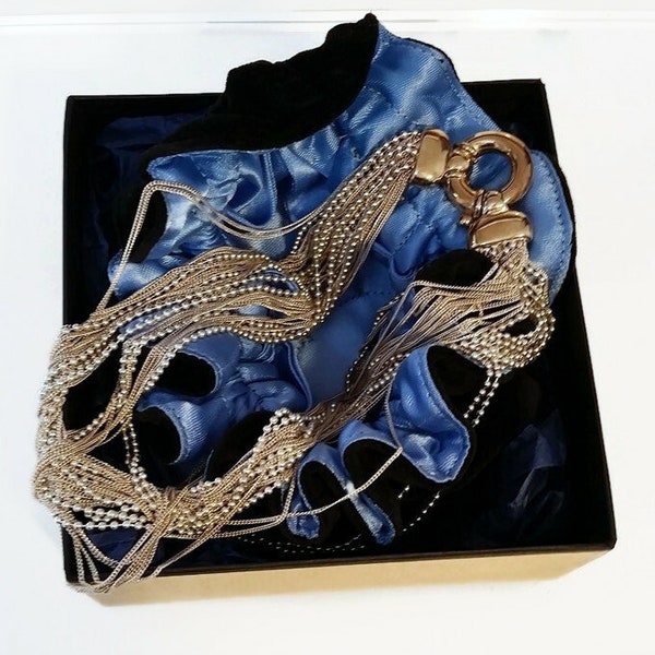 Links Of London Designer Strand Necklace With Original Box & Pouch, circa 1990's