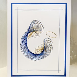 Mary & Child Nativity Handmade Embroidery Greeting Card, Hand Stitch Card, Embroidered Card, Handmade Christmas Card, Happy Holidays Card