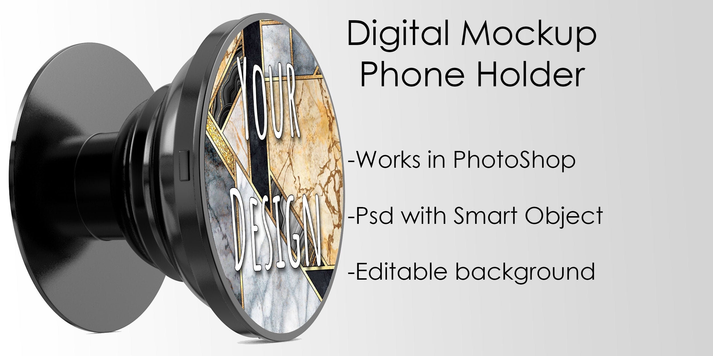 Download Mockup phone holder black sublimation logo mockup psd png jpg | Etsy