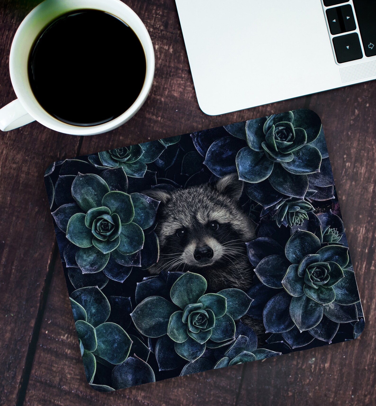 Raccoon Mouse pad 9x7 inch Laptop pad Office Home decor PC Etsy