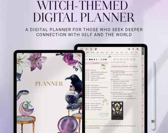 Undated Witchy Digital Planner 2026: GoodNotes, iPad, Printable (PDF)