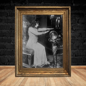 Fortune Teller print, Goth Home Decor, Dark Academia Decor, Vintage Hollywood, Potiphar&#39;s Wife, Vintage Photograph