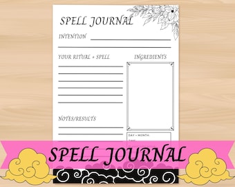 Spell Journal Printable: Witchcraft Grimoire Pages (Digital Download)