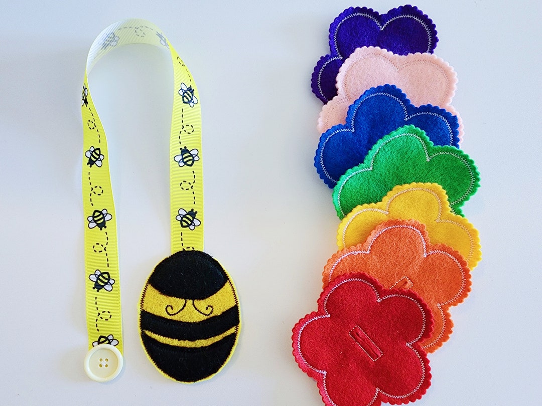 Bumblebee Buttoning Activity With Rainbow Colors for Fine Motor Skills ...
