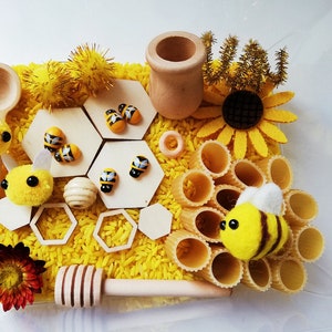 Honey Bee sensory bin set- Small