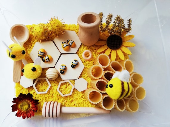 Honey Bee sensory bin set- Small