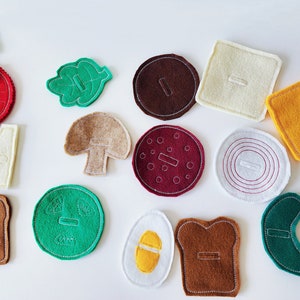 Felt Sandwich Making toy buttoning activity/ fine motor skills/ learning toy/ Montessori inspired/ felt toy/ button snake