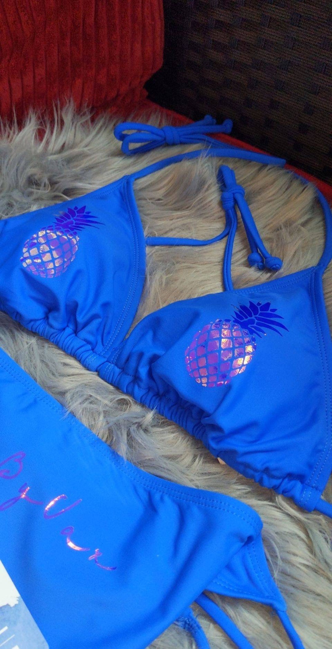 Holographic Pineapple Bikini Etsy