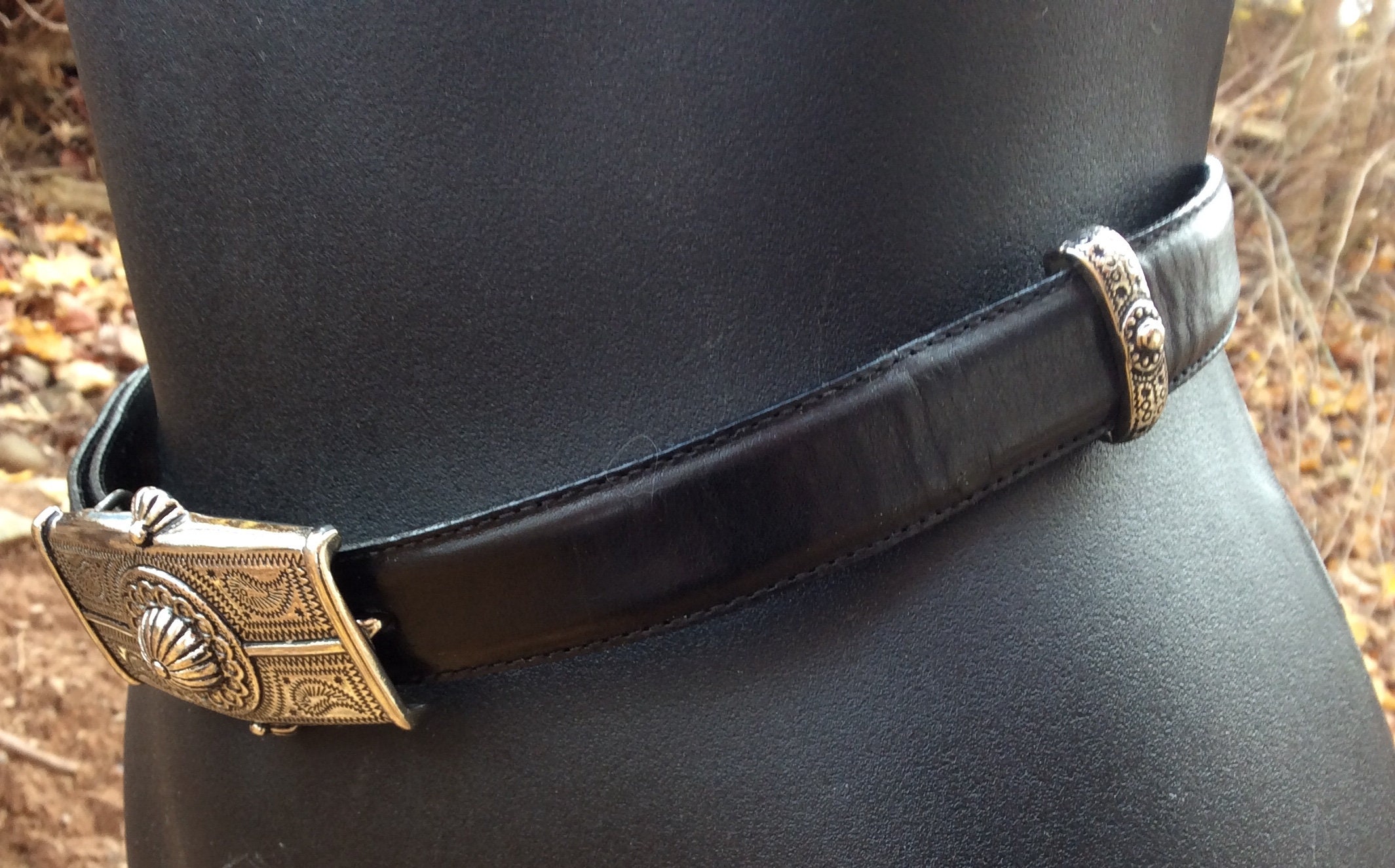 Vintage Amanda Smith Designer Belt Black Leather Adjustable  display picture 1