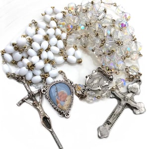 Vintage religious rosaries prayer spiritual meditation beads jewelry, Christmas Easter gifts holy communion Psalter Catholic baptism gifts