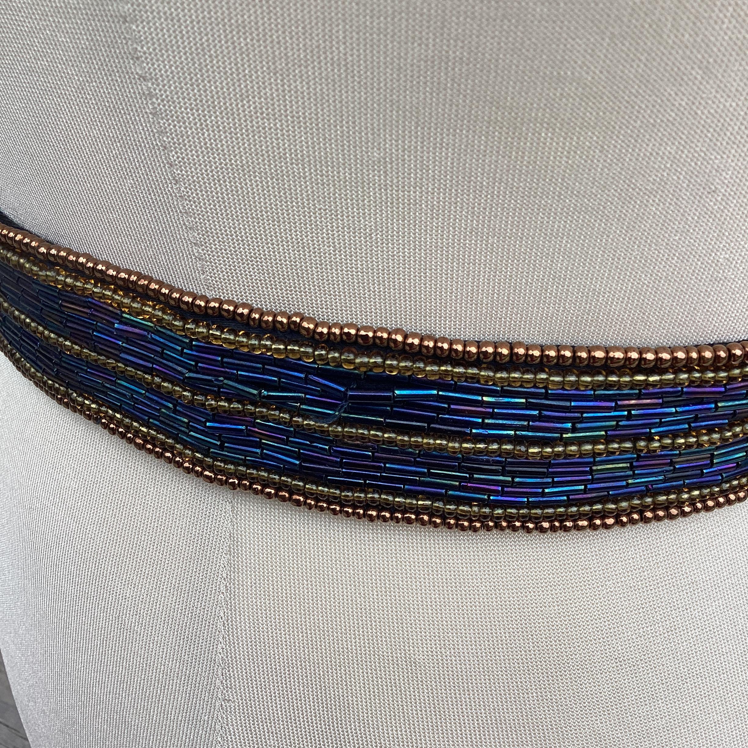 Vintage Beaded Fashion Belt Ceinture Emmanuel Designer 