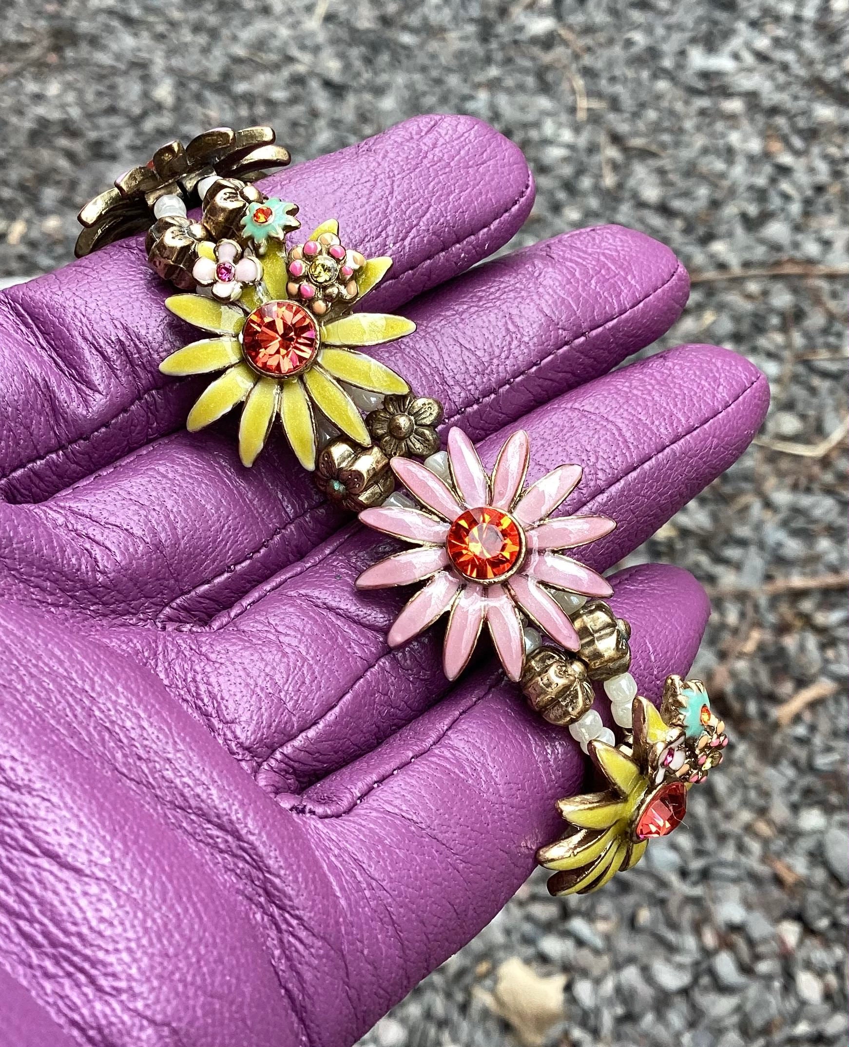 Vintage Daisy Chain Flower Bracelet Pilgrim Danish Designer