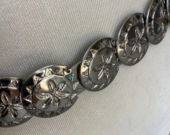 Vintage Coin Concho Belt Stretch Large Buckle Silver Art Deco Vintage Coin Concho Belt Stretch Large Buckle Silver Art  main image 4