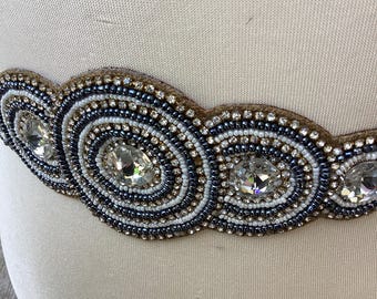 Vintage Retro 80s Multicolored Beaded La Regale Belt Vintage La Regale LTD Hand Beaded Belt Colorful Metallic  main image 2