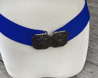 Vintage White Leather Belt: Avion International Designer  display picture 1