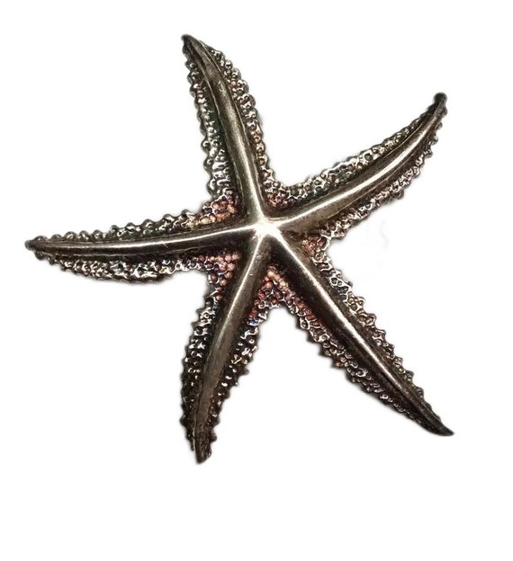Vintage Big sterling Silver Starfish Mexican Ster… - image 2
