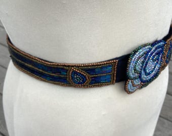 Vintage Beaded Fashion Belt Ceinture Emmanuel Designer  display picture 2
