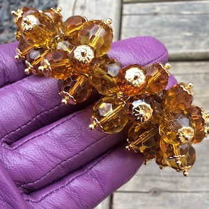 Vintage Joan Rivers Bracelet: Chunky Gold Beaded Cluster, 80s Fashion