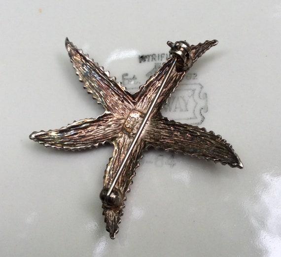 Vintage Big sterling Silver Starfish Mexican Ster… - image 4