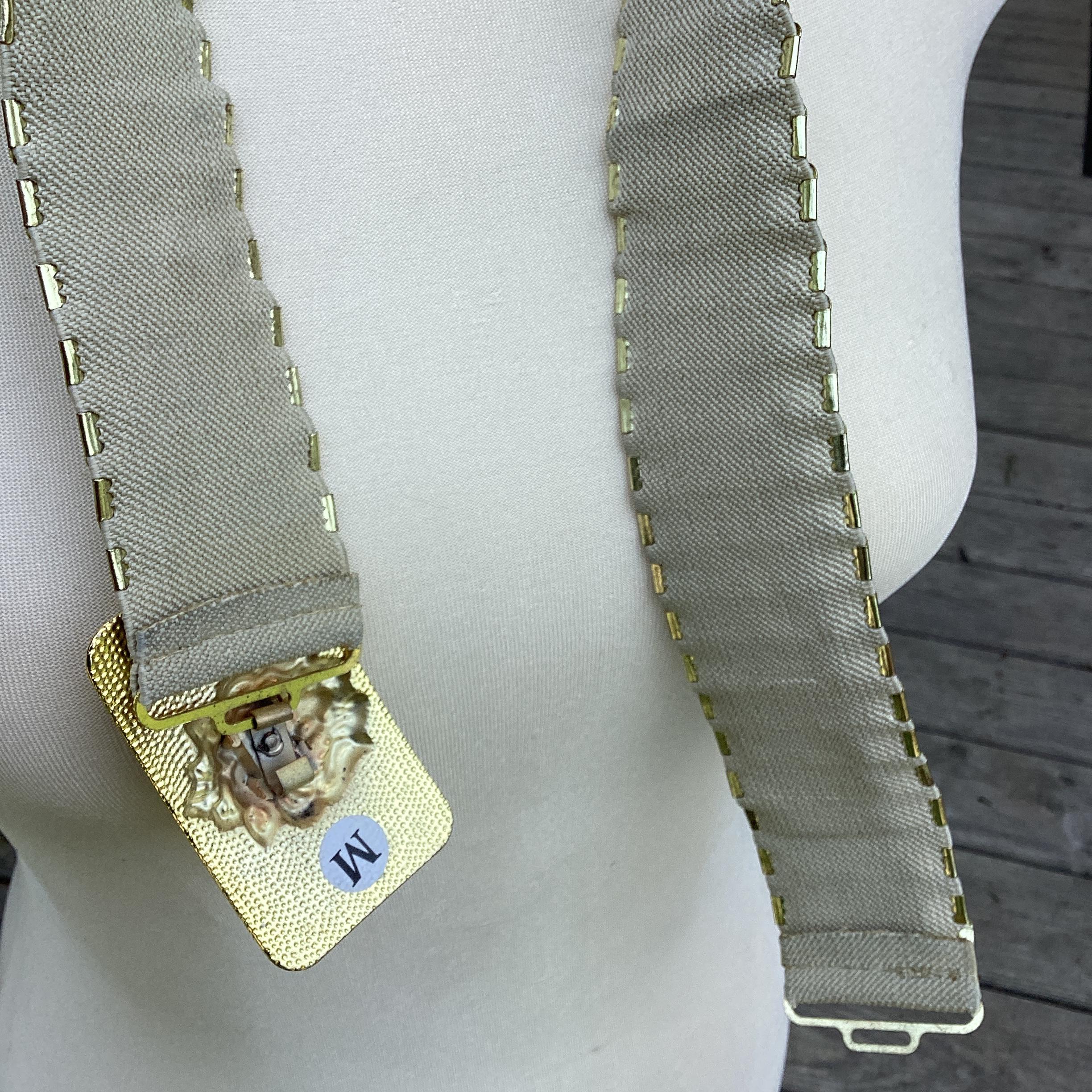 Vintage Lion Fish Scale  Gold Tone Stretch Belt for Women Lion Head Belt In Vintage Belts for sale - eBay main image 4
