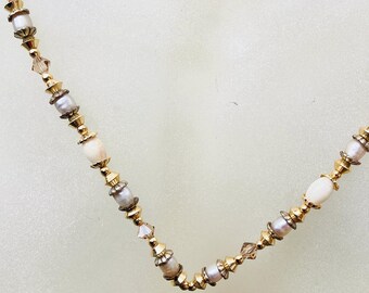 Michal Golan designer Victorian Revival Necklace: Pearl & Crystal Bridal Choker vintage
