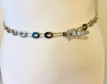 Vintage Silver Tone Stretch Belt: Slinky Coil Hook Buckle - Etsy display picture 2