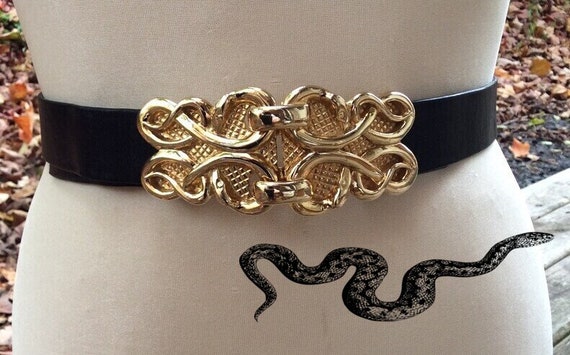 Vintage Accessocraft NYC interlocking snake buckl… - image 2