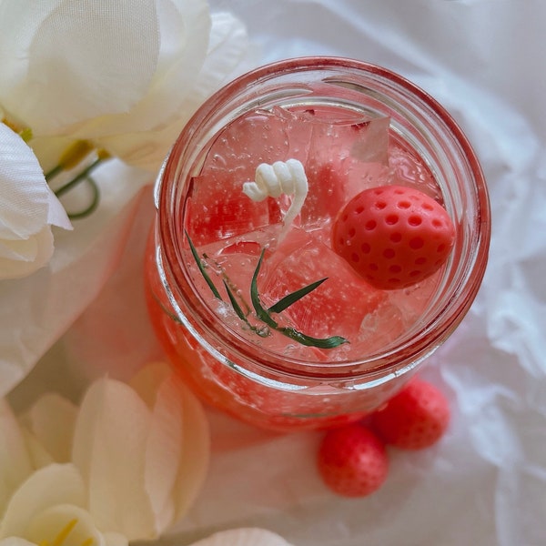 Strawberry Ade Candles, Gel wax, Scented