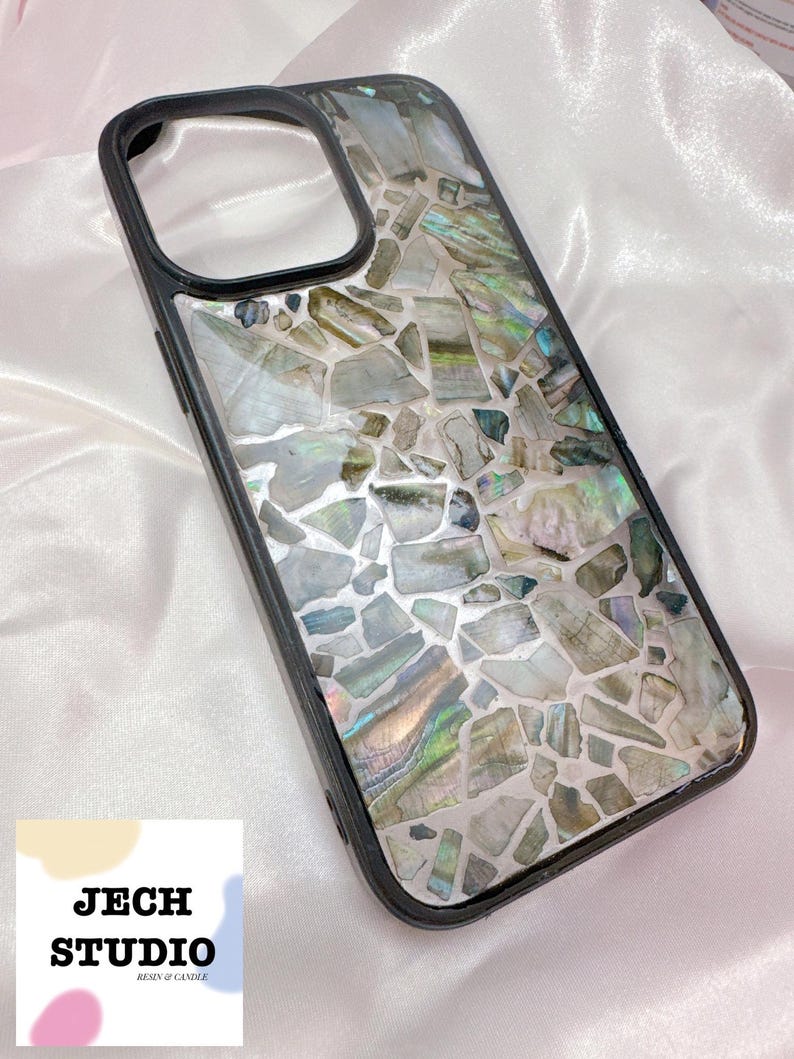 Resin Shell Pieces iPhone Case: Handmade Color Design - Etsy