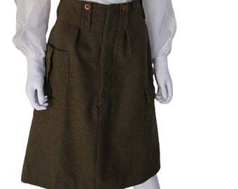 long khaki skirts etsy