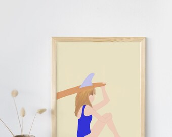 Art Print- Surfgirl
