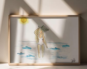 Art Print- Ocean Girl