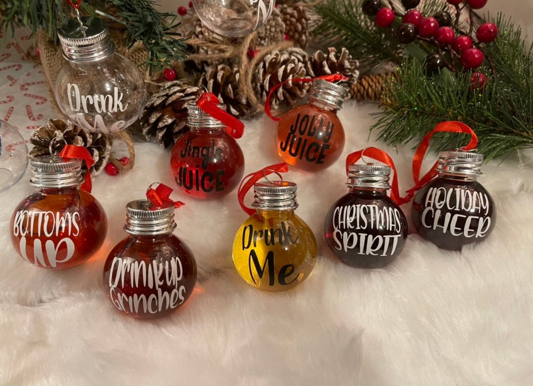 Christmas Booze Ball Ornaments, Ornament Shots Etsy Canada