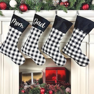 Personalized Plaid Christmas Stockings