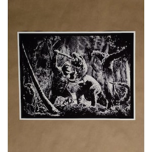 King Kong vs Godzilla 1962 Movie Poster Print - Black White Quality Print First