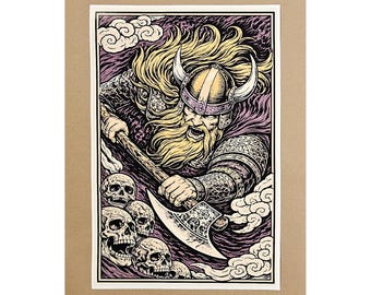Minnesota Viking Warrior Fine Art Print