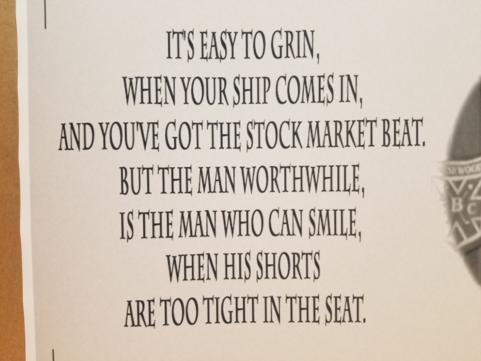 Caddyshack Poster 12 X 18 Judge Smails Quote Stock Market Beat Smile