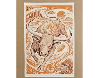 Texas Longhorn Fine Art Print
