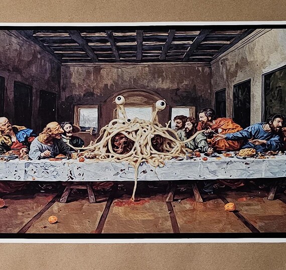 Flying Spaghetti Monster Last Supper Poster 12