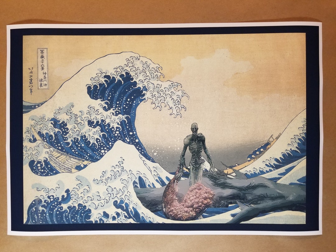 Bloodborne Orphan of Kos the Great Wave off Kanagawa POSTER Video Game  Boss Art