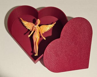 Heart Shaped Box 3D Print - Wall Shadow Box - Valentines Easter Girlfriend Gift